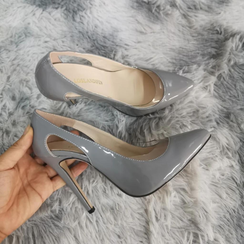 Women Stilettos Pumps Fashion Sexy 11cm Hollow Pointed Toe High Heels Shoes New Spring Party Dress Wedding Shoes Plus Size 42