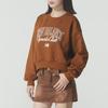 New Balance Sweatshirts Women's Dark Brown Crew Neck Moderate Regular NCF42592-OC