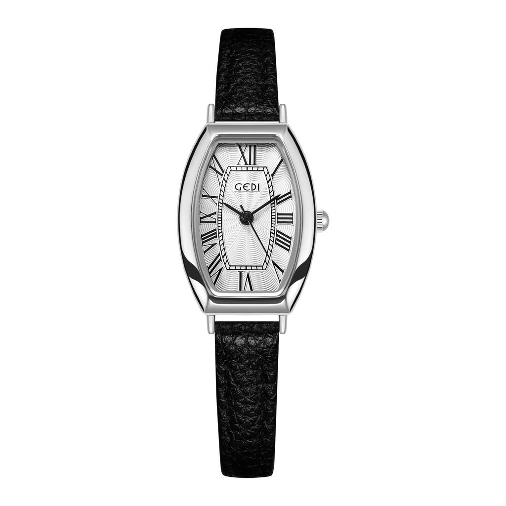 Small Roman Scale Women'S Watch Retro Wine Barrel Shape Student Watch Niche High-End Quartz Watch