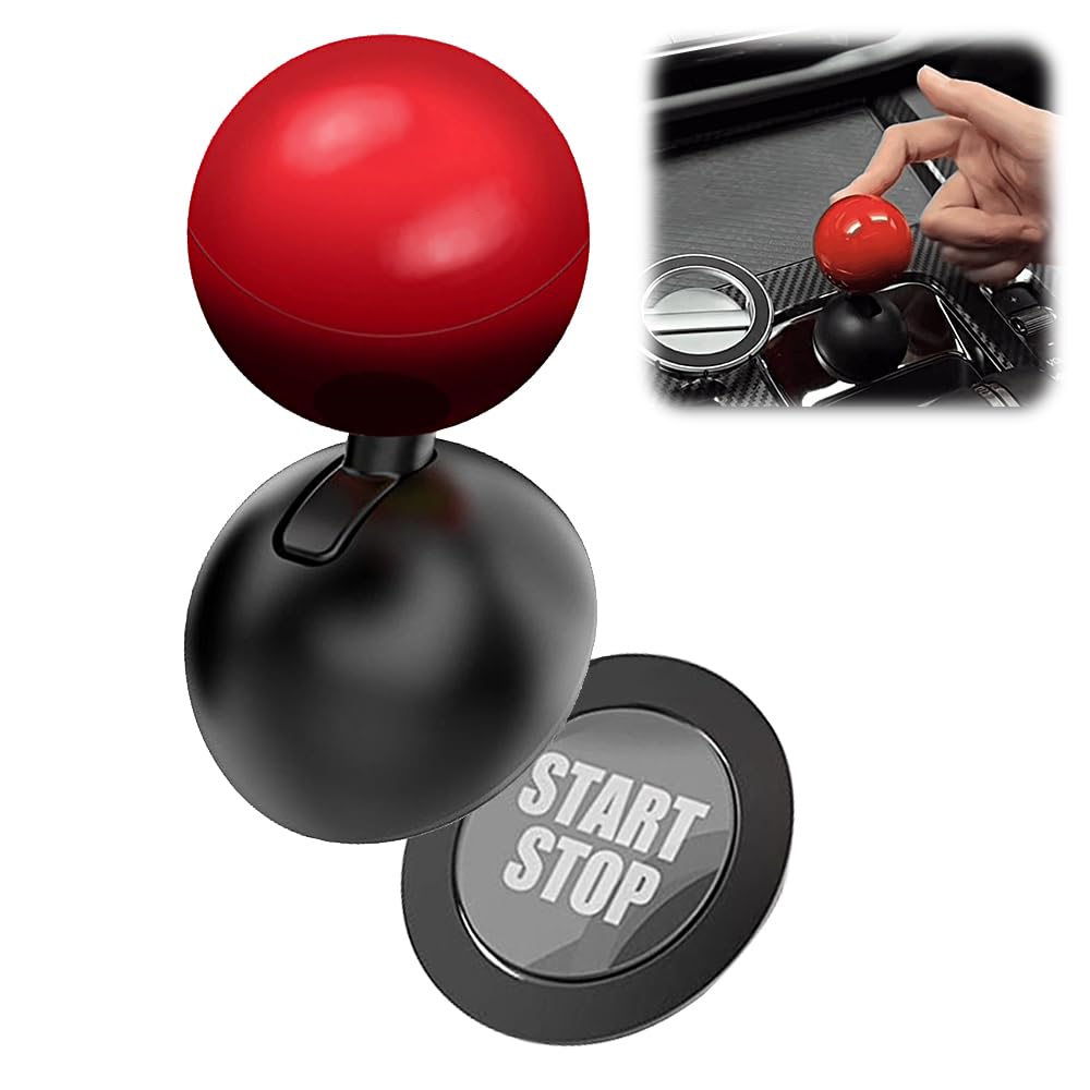 

ESJNNK Engine Start Joystick ABS Material Button Lever Push Start Car Start Button Lever червоний