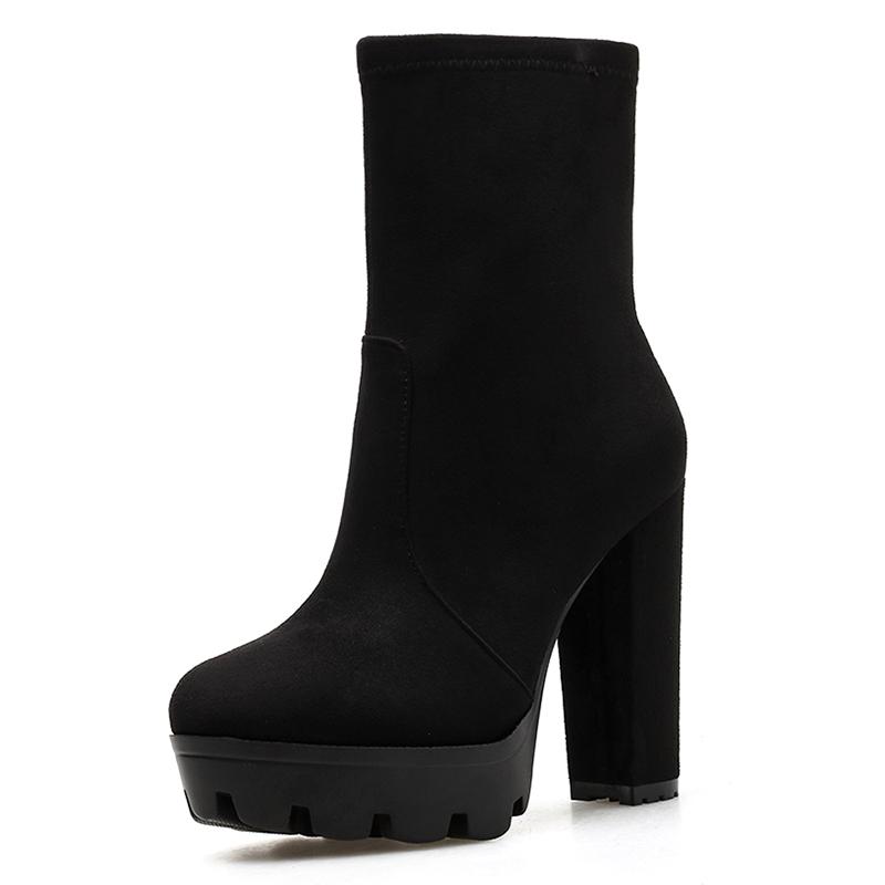 rubber sole heel booties