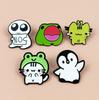 Alloy Animal Charms: Penguin & Frog Brooches for Kids' Backpacks