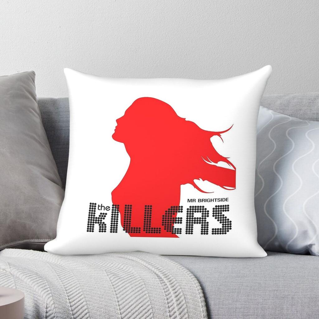 Mr Brightside Killers Band Square Pillowcase Polyester Linen Velvet Creative Zip Decorative Home Cushion Case