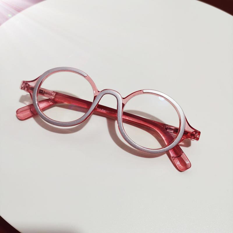 Small Round Frame Reading Glasses Retro Presbyopia Blue Light Blocking Glasses +1.0 +4.0