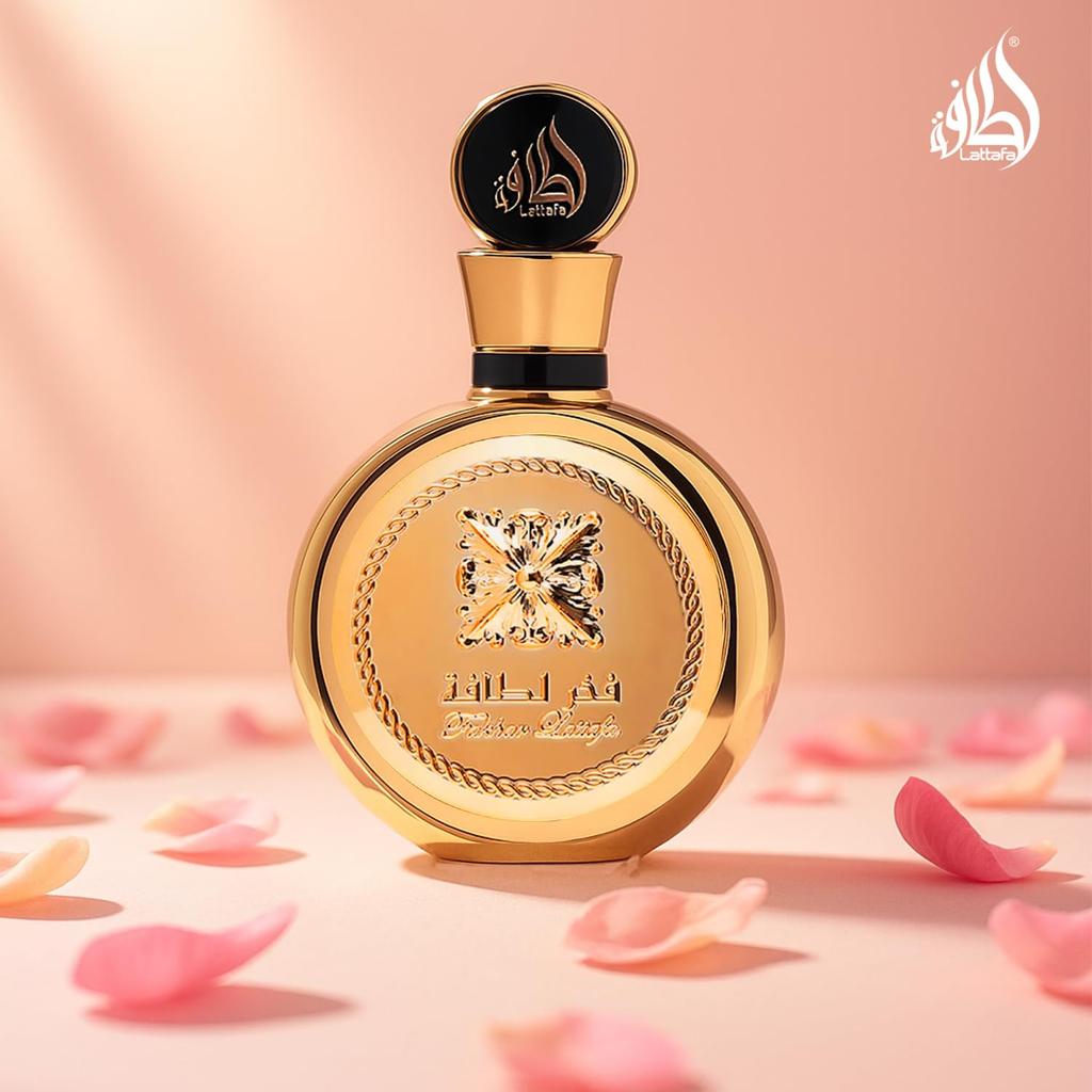 Lattafa Fakhar Gold Extrait - Floral, Amber, Woody - Eau De Parfum Long-Lasting Fragrance for Unisex, 3.40 Ounce / 100 Ml