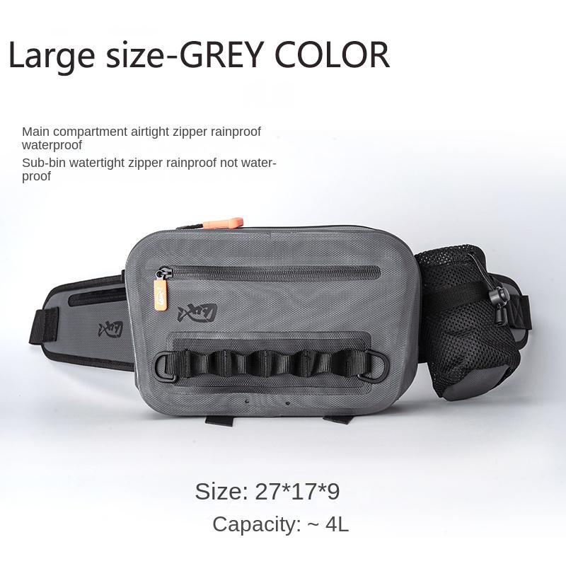 LINNHUE Fishing Tackle Waterproof Bag Outdoor Waist Fanny Pack Capacity Crossbody Bag Fishing Lures Line Box Storage Accessories