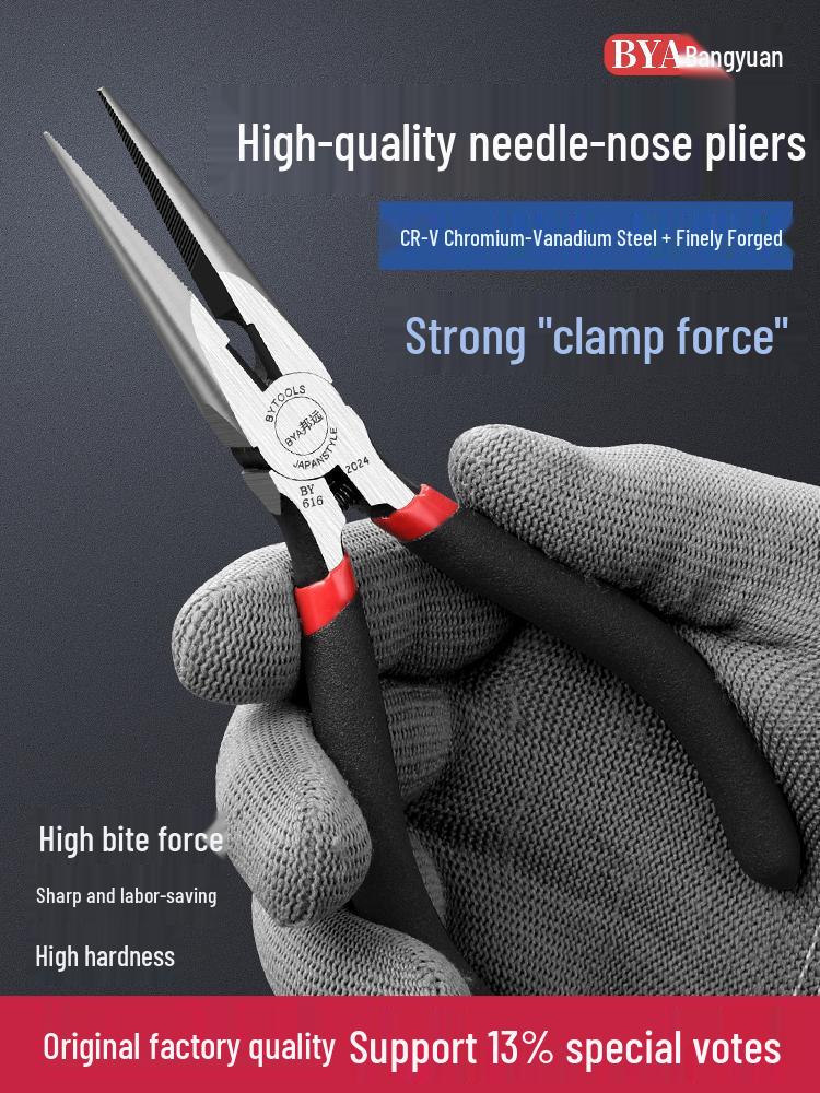 5" & 6" Premium Needle-Nose Pliers Set for Jewelry - Round, Bent, Flat Nose, Toothless Mini Pliers