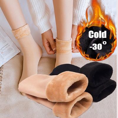 Männer Frauen Socken Winter Warme Schnee Socken Verdickte Socken Hinzufügen Samt Solide Lolita Dew Knöchel Nackten Bein Glücklich Spaß Harajuku kawai Sox