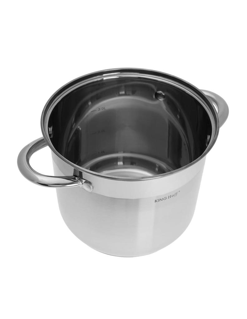 Set of 6 Steel Pots. 7l/ 5l/ 4L KINGHOFF KH-4309