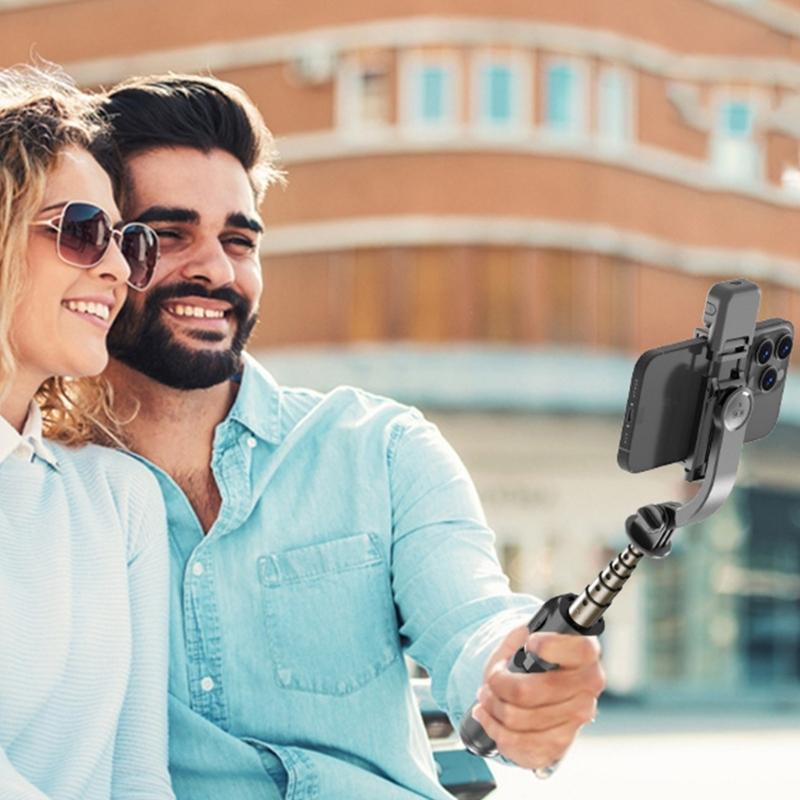 Mobilní video stabilizátor Kompatibilní s Bluetooth Selfie tyč Stativ Stabilizátor Pro chytrý telefon Vertikální držák