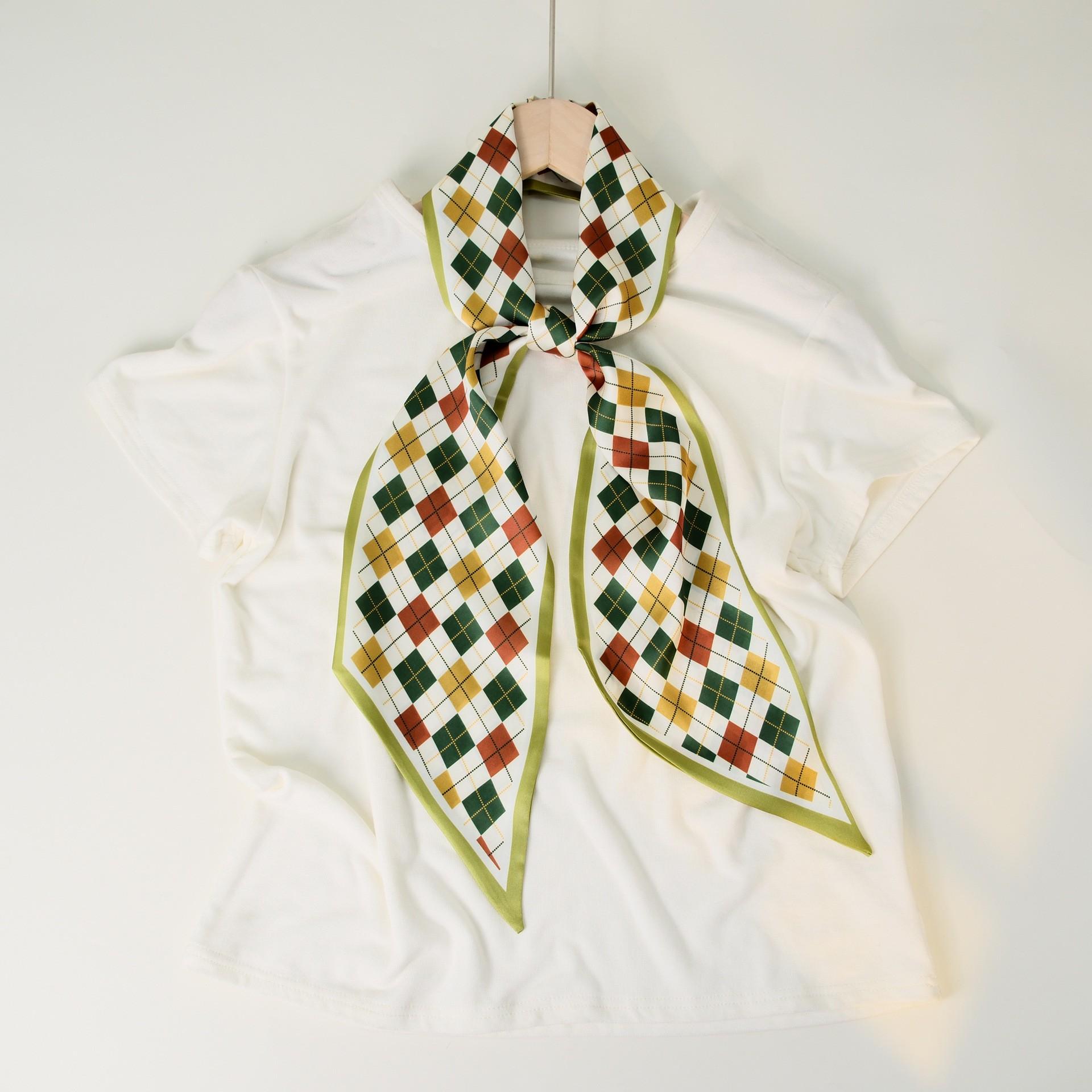 

Silk Scarf, Cross-border Imitation Silk Cashew Polka Dot Long Strip, High-end Flowing Ribbon Scarf, Women s Belt. One Size білий