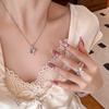 Purple Diamond Butterfly Ring Set Gentle Super Fairy Brushed Purple Butterfly Fairy Purple Pendant