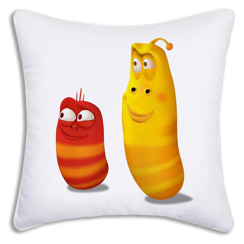 Funny Anime For Larvas Pillow Covers Cartoon Sofa Decorative Home Double-sided Printing Short Plush Cute Cushion Cover