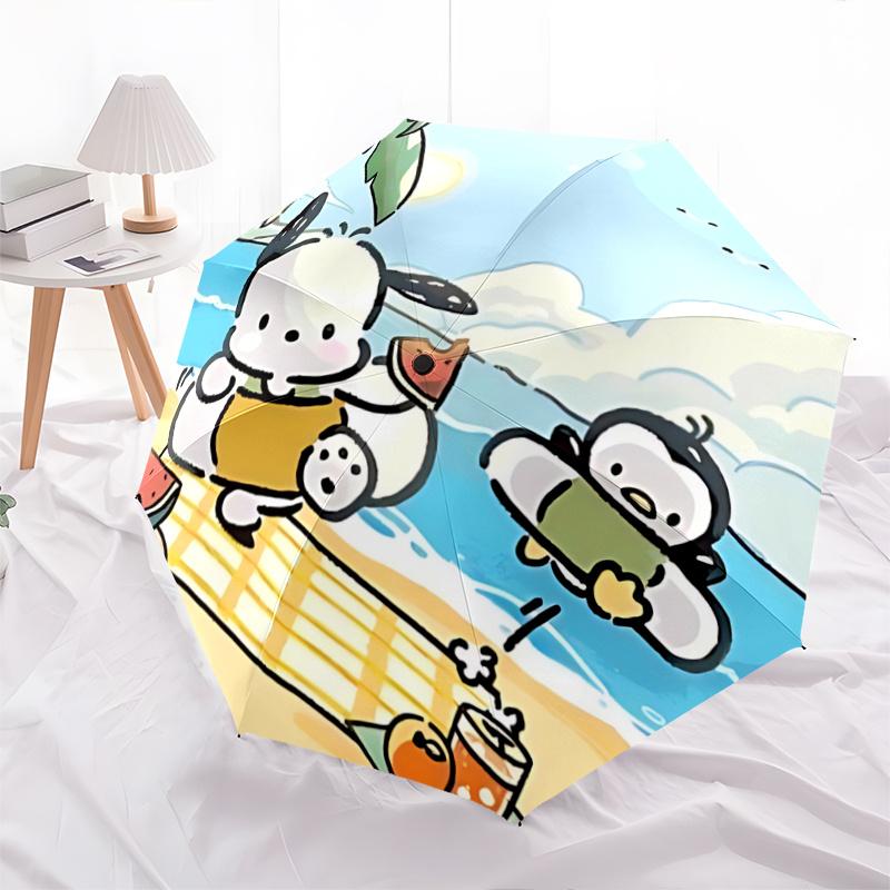 

1pc Watermelon Picnic with Penguin Umbrella - Perfect for Fans, Travelers, Everyday Use, Festive Gift.Z016