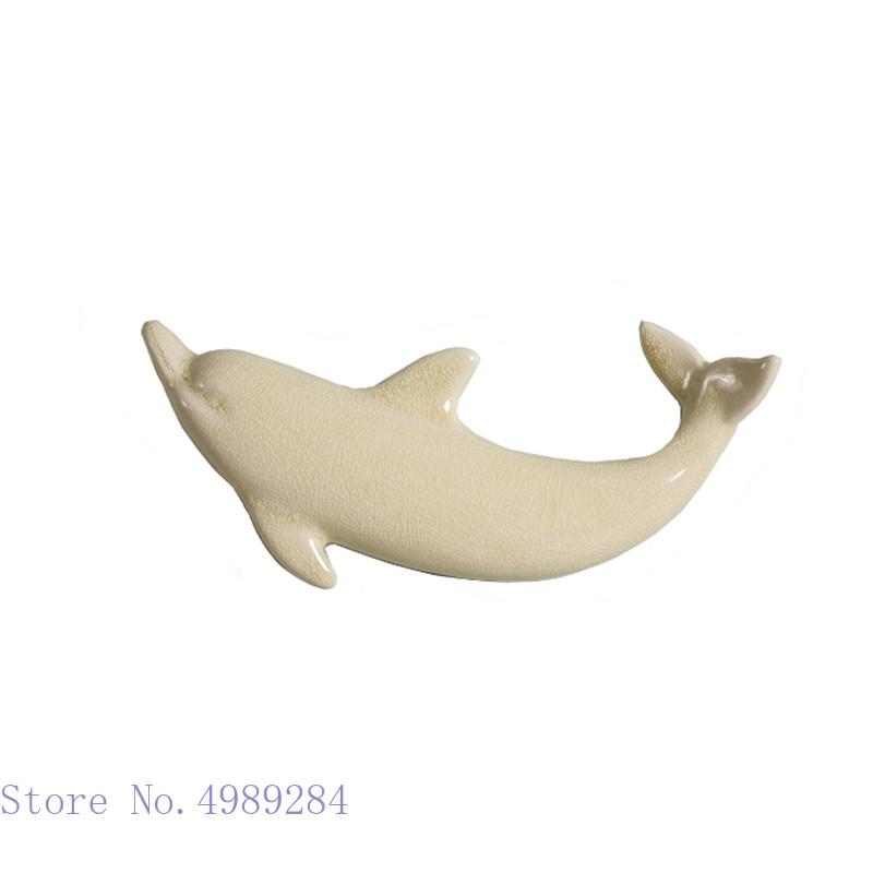 Wall Decoration Ceramic Suspension Dolphin Fish Color Ocean Background Wall Children's Room Decoration Accessories Baby Nursery