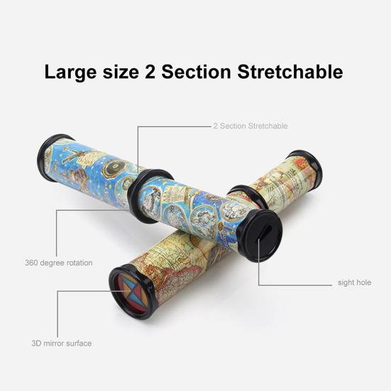 Color Cognition Grasp Comfortable Kids Kaleidoscope Rotatable Multicolored Design Classic Kaleidoscope for Children