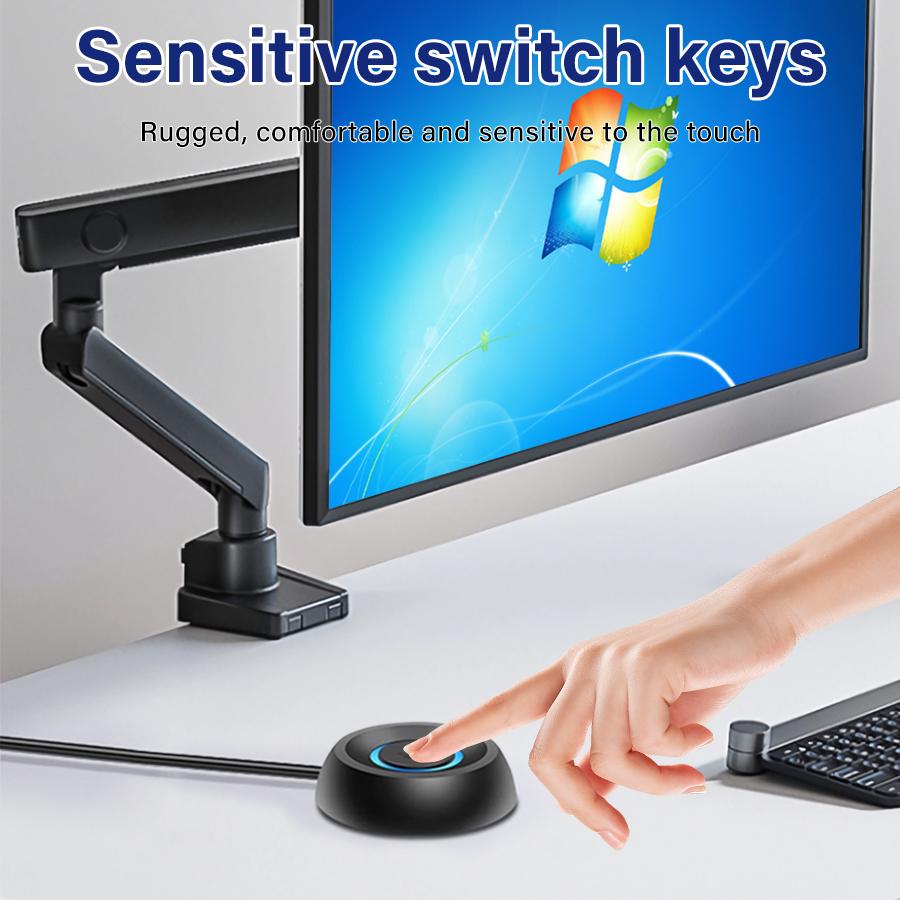 Desktop Computer Power Switch 1.8m Led Light PC Motherboard External Boot Power ON/OFF Pushbutton Extension Cable Startup Switch