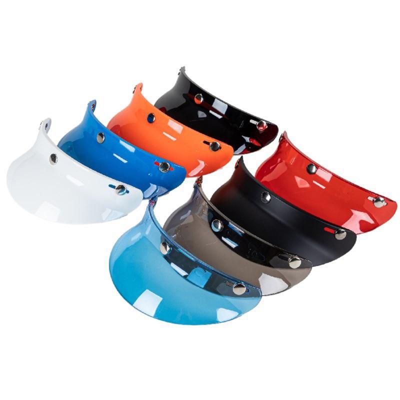 3/4 Otevřená helma hledí 3-patentové hledí Dárek pro motocyklové nadšence