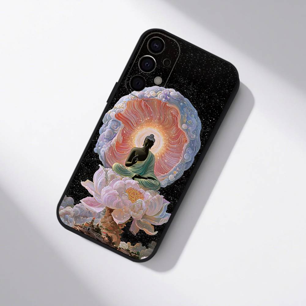 The Buddha Phone Case For Samsung S25,S24,S21,S22,S23,S30,Ultra,S20,Plus,Fe,Lite,5G Black Cover