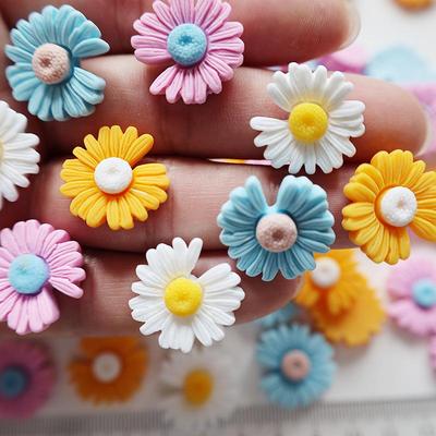 Daisy Resin Hair Ring & Hairpin Set - Craft Accessories for Hair and Phone Cases