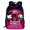 Zim Dib Invader Gaz Cartoon Animated Character Printed Backpack Children