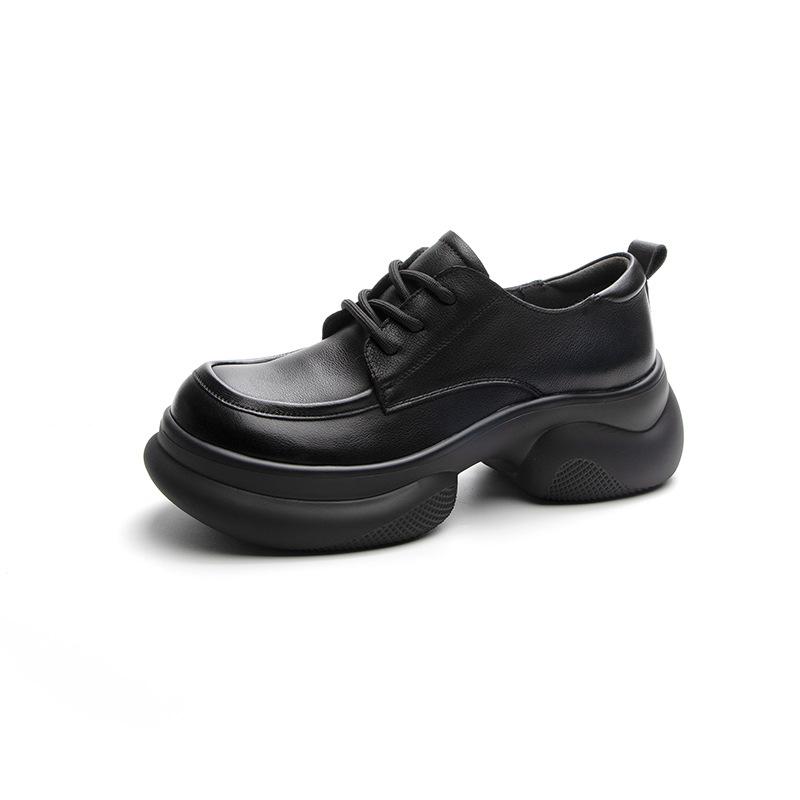 

Толстые кожаные туфли Маленькие кожаные туфли Кожаные женские туфли Лоферы Одиночные туфли 36 чёрный