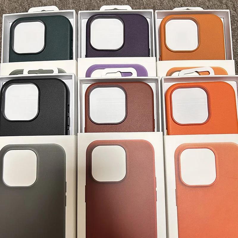 Pentru Husă de Telefon din Piele Magsafe pentru IPhone 17 Pro Max Air 16 15 14 13 Pro Max 15 Plus Adsorbție Magnetică Încărcare Wireless Capac Spate Protecție la Cădere