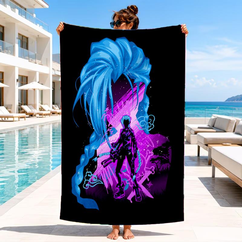 Fantasy Warrior Jing Beach Towel, Microfiber Beach Towel, Perfect For Pool, Beach, Travel, Home Decor Beach Party Fan Gifts