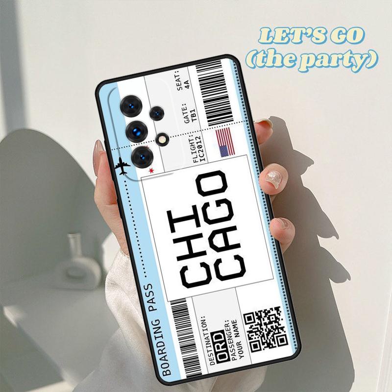 BOARDING PASS phone case For Samsung Galaxy A42 A31 A40 A51 A71 A32 A80 A91 A52 A72 A73 A20e A21S A50 A70 A11 A12 Cover
