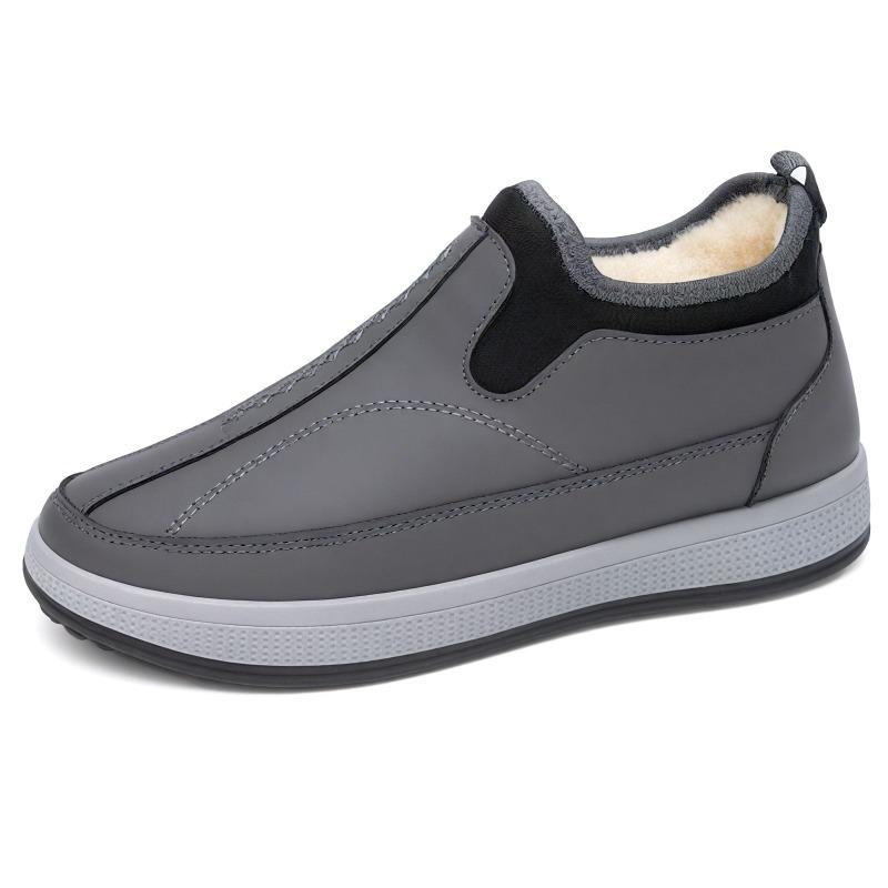 New Men's Cotton Shoes, Fabric Shoes with Added Fleece and Thickened Snow Boots, Casual Shoes