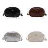 Oval Pu Lightweight Crossbody Bag With Solid Color Design For Everyday Wear