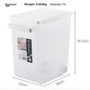 CHAHUA Plastic Grain Storage Container Rice Bucket 15L White 1 Piece with Wheels