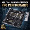 X99 Dual Computer Motherboard USB 3.0 USB 2.0 M.2 NVME SATA 3.0 Interface PC Mainboard for Desktop Computer Components