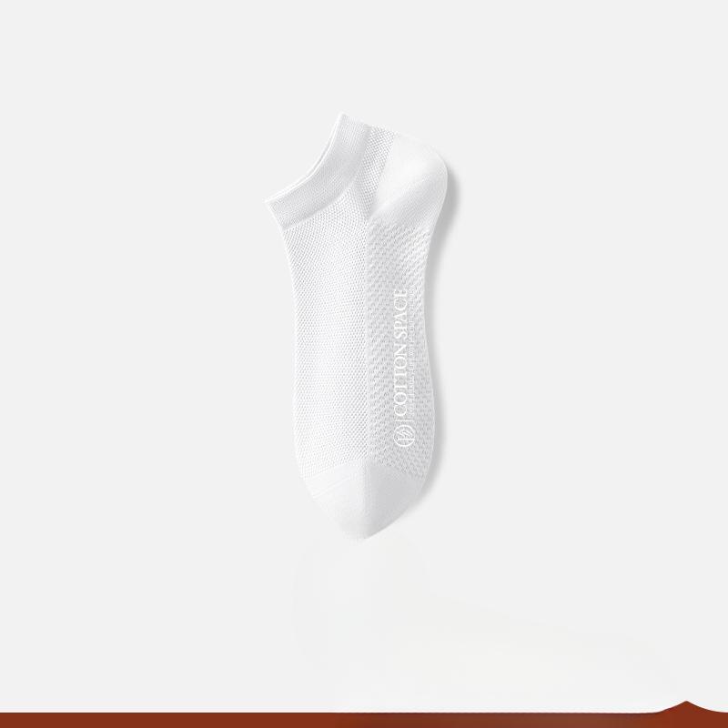 Women's Summer Thin Cotton Sweat Absorbing Mesh Student Boneless Boat Socks