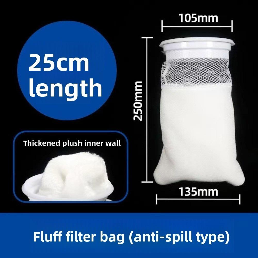 Reusable Aquarium Filter Bag Dry and Wet Separation Anti-overflow Fish Tank Filter Cotton Thickening with Frame