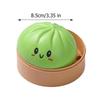 Simulation Steamed Bun Squeeze Toy With Steamer Random Color Soft Flour Ball Relief Fidget Toy For Office Desktop Decoration