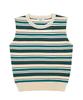VLETI Stripe Viscose Knit Sleeveless (Beige)