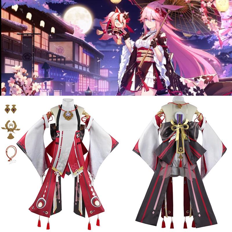 Yae Miko Guuji Yae Cosplay Costume Uniform Outfits For Halloween