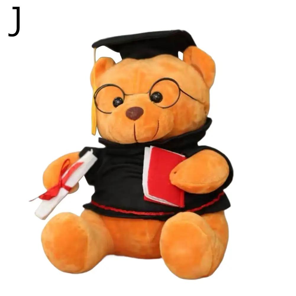 18cm Doctor Teddy Bear Plush Toy Graduation Memorial Gift Bear Toy Knowledgeable Trend Graduation Bear Pillow Plush Decorat Q0c0