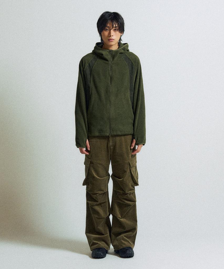 SLOWACID Corduroy Parachute Cargo Pants [Khaki]