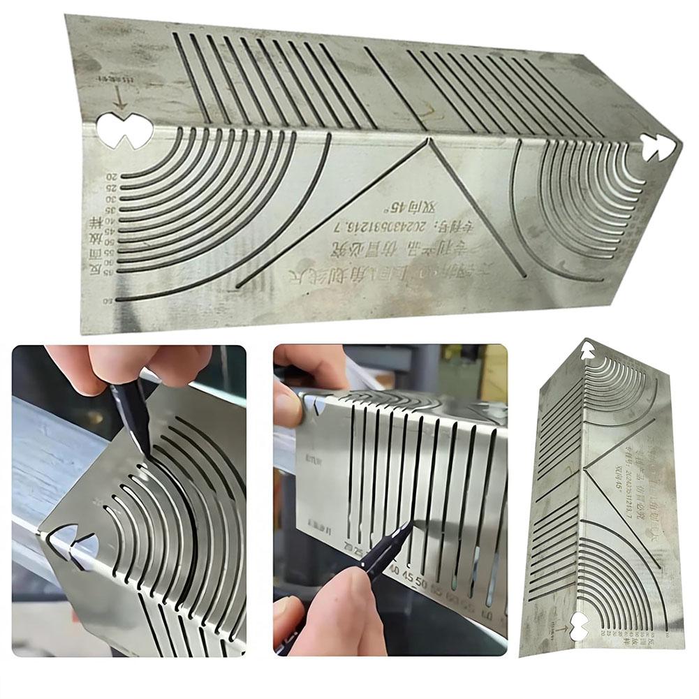 90° Angle & Arc Marking Tool Pipe Cutting Guide Precision Steel Pipe Bend Marking ToolLine Drawing Tool for Welding Metalworking