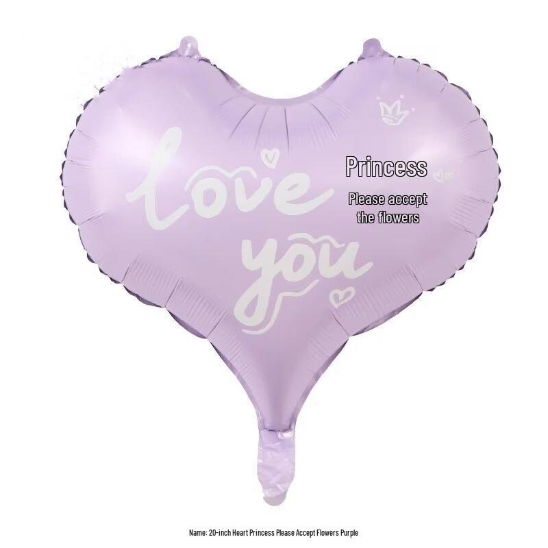 Qixi Valentine's Day Romantic Pink Heart & Star Balloons for Weddings & Birthdays