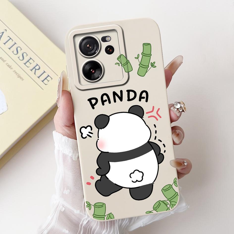 Für Xiaomi 13T 5G Hülle Mi 13T Pro Stoßfeste Abdeckung Niedlicher Panda Cartoon Mattes TPU Handyhülle Für Xiaomi 13T Mi13T Pro 13TPro Funda