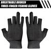 Anti-Slip 3 Fingers Cut Fishing Gloves Breathable Half Finger Outdoor Angling Sunscreen Gloves Fishing Equipment Accessories