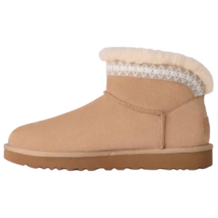 UGG CLASSIC ULTRA MINI Cow Split Leather Snow Boots Women s 1174496-SAN 38