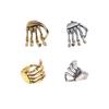 Halloween No Piercing Required Rock Hand Bone Design Jewelry Earrings Halloween Wear Eardrop Party Wear Gold/Silver