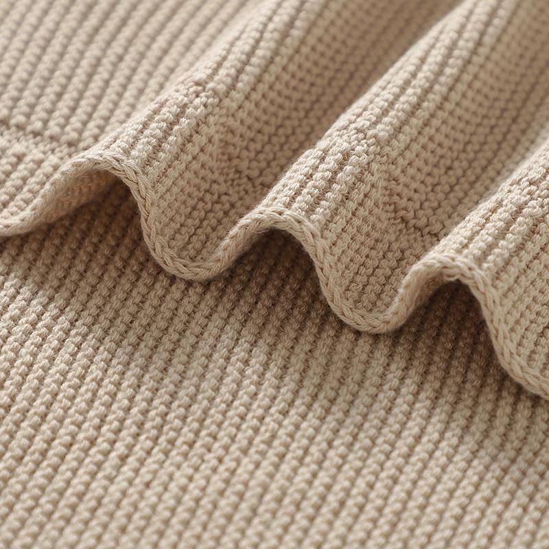 Cotton Baby Blankets Knit Newborn Girls Bed Quilt 100*80CM Infant Boy Stroller Swaddling Soft Sleepsack Fashion Solid Wrap Plaid