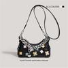 Flower Baguette Bag, High-end Texture, Niche Underarm Messenger Bag For Women