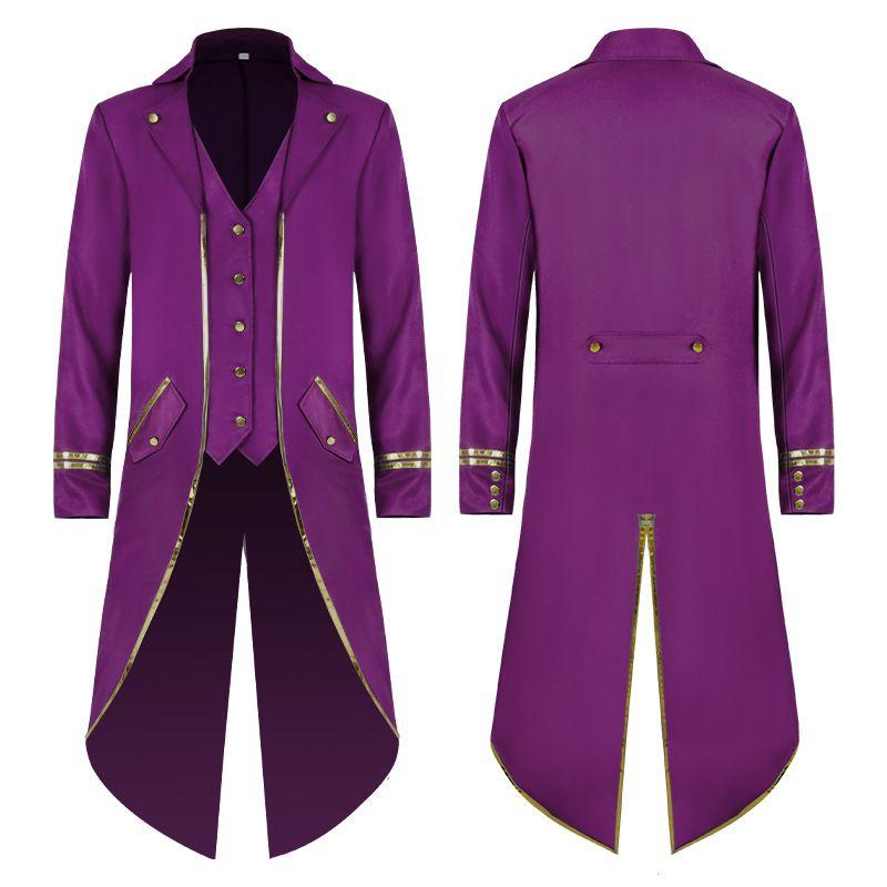 Tailcoat Steampunk Long Tuxedo Medieval Prince Victorian Gothic Coat  Halloween