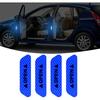 Door Open Warning Reflective Stickers Night Safety Decals Luminous Sticker Decoration Accessories for Universal Car 4PCS Blue